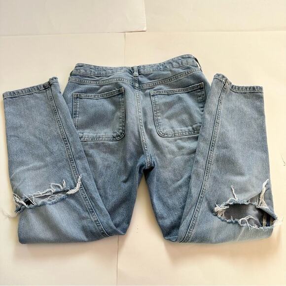 Anthropologie Pilcro Ultra High-Rise Slim Straight Distressed Jeans Size 27 - Picture 10 of 14